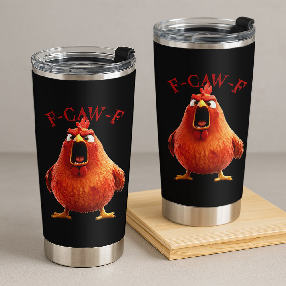 Funny Mug - F-Caw-F Crow Joke - Gift For Family Members, Coworkers, Friends - Personalized Tumbler Cup
