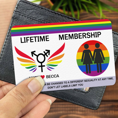 Lifetime Membership - Personalized Aluminum Wallet Card