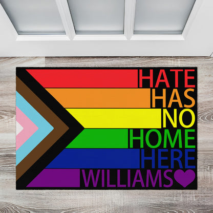 Hate Has No Home Here - Personalized Doormat
