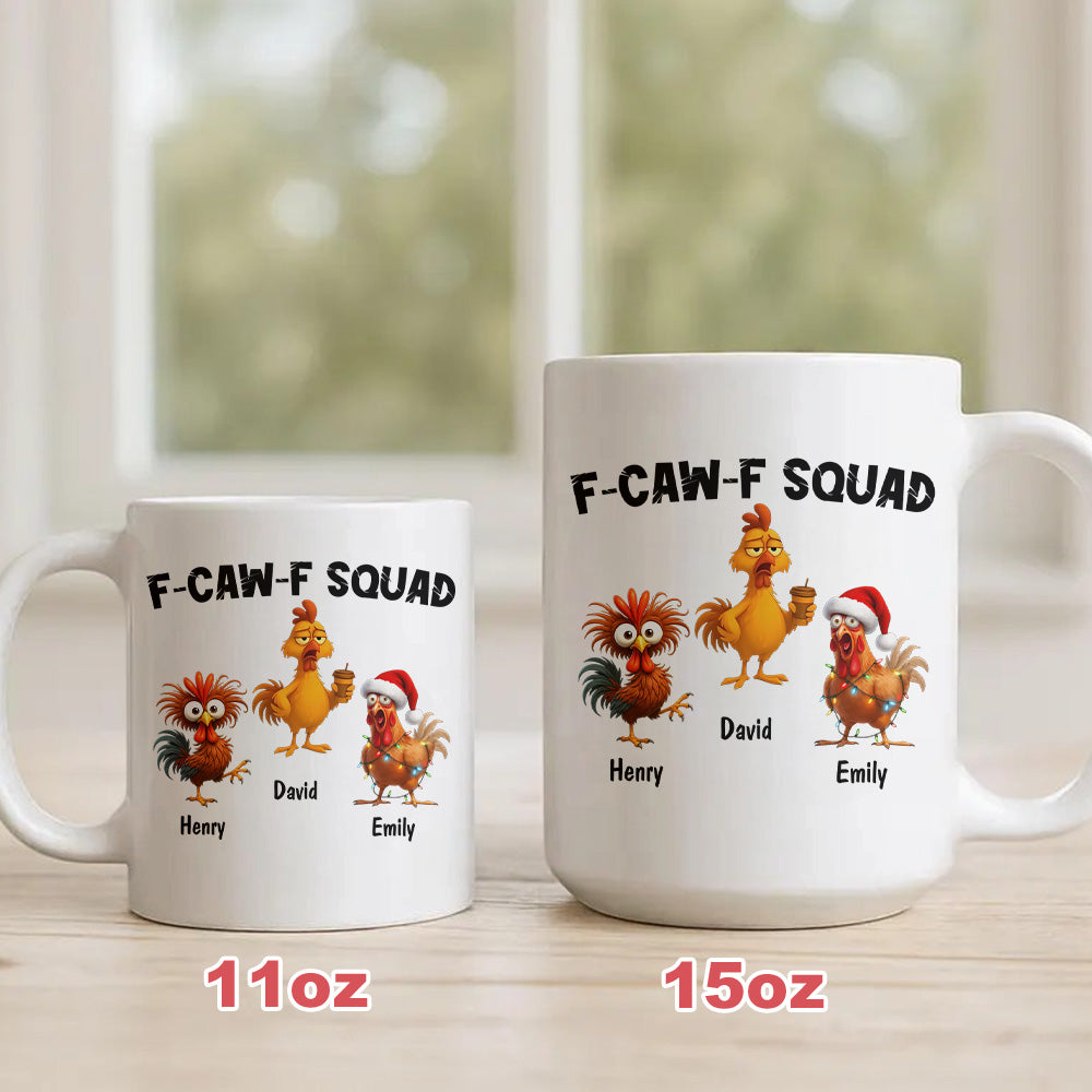 F-Caw-F Crow Squad - Funny Mug - Gift For Family Members, Coworkers, Friends - Personalized Mug
