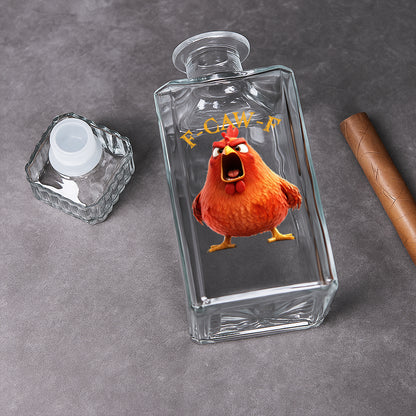 Funny Whiskey Glass - F-Caw-F Crow Joke - Gift For Family Members, Coworkers, Friends - Personalized Combo Whiskey Glass + Decanter