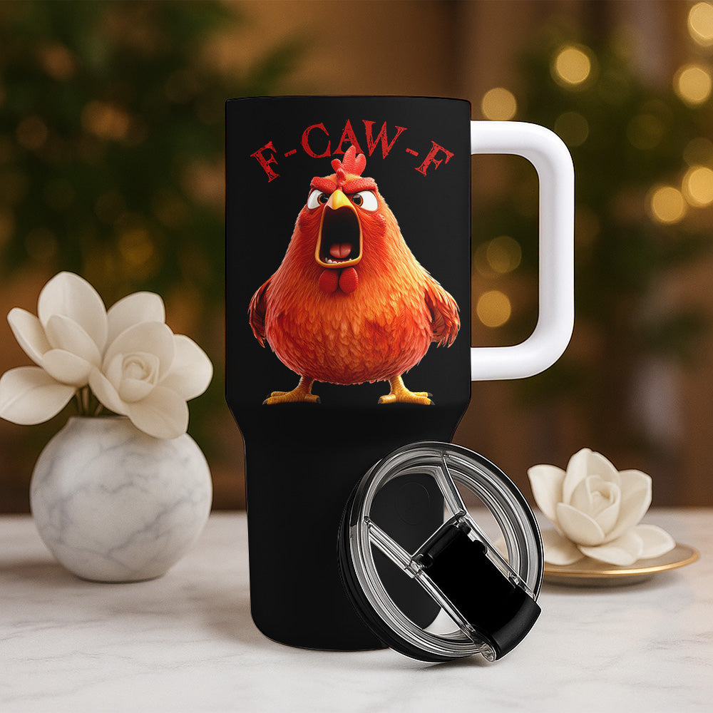 Funny Mug - F-Caw-F Crow Joke - Gift For Family Members, Coworkers, Friends - Personalized Tumbler Cup