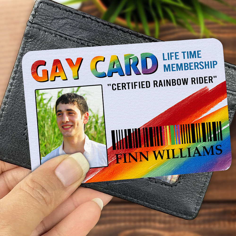 LGBTQ+ Card, Lifetime Membership - Personalized Aluminum Wallet Card