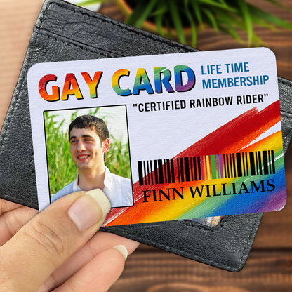 LGBTQ+ Card, Lifetime Membership - Personalized Aluminum Wallet Card
