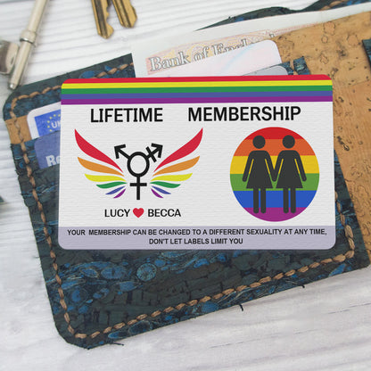 Lifetime Membership - Personalized Aluminum Wallet Card