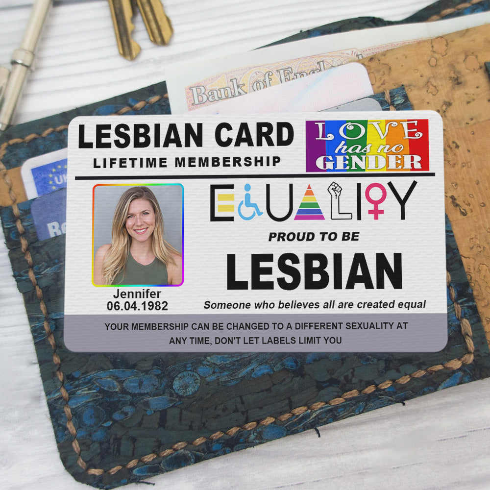Equality Card, Lifetime Membership - Personalized Aluminum Wallet Card