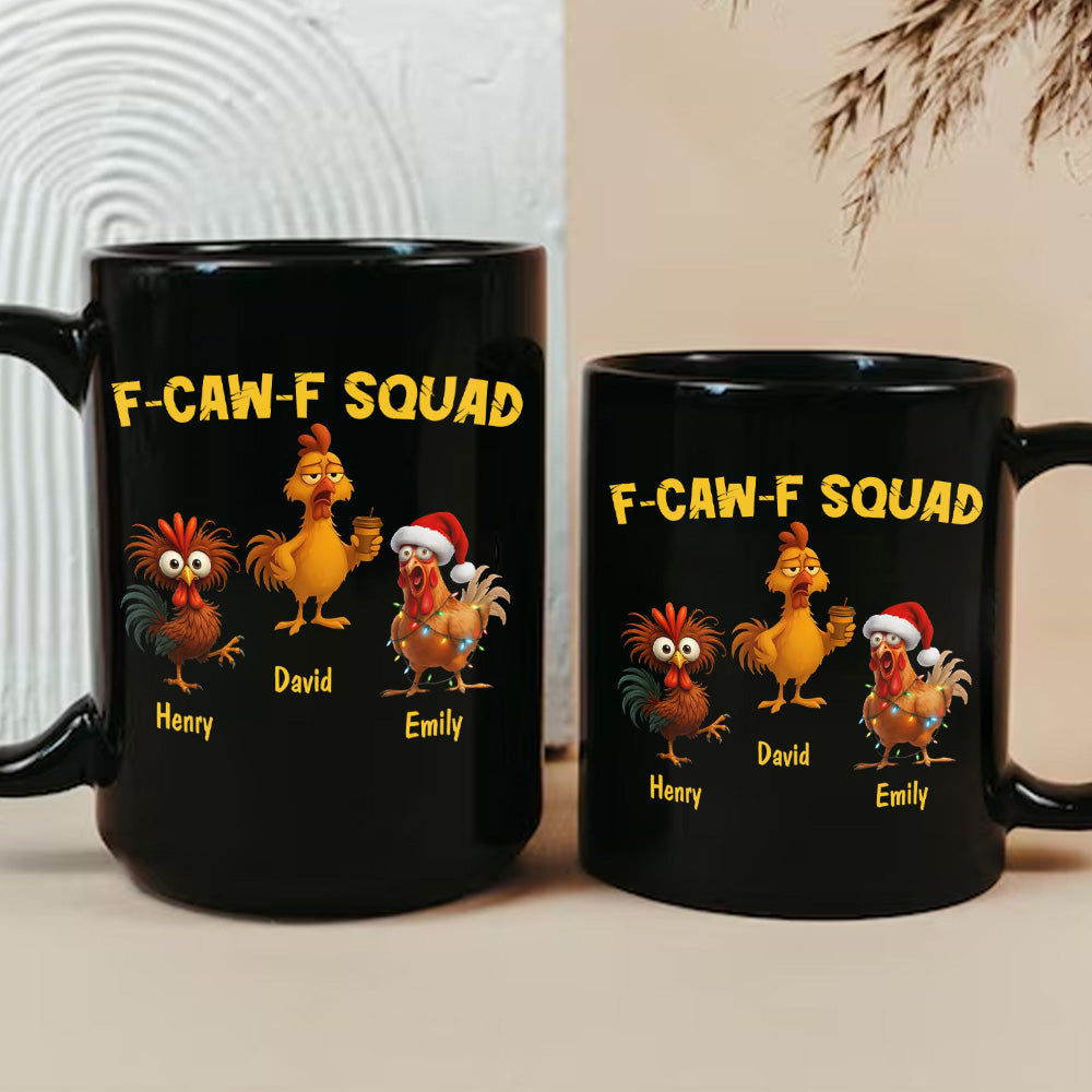 F-Caw-F Crow Squad - Funny Mug - Gift For Family Members, Coworkers, Friends - Personalized Mug