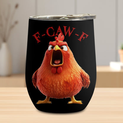 Funny Mug - F-Caw-F Crow Joke - Gift For Family Members, Coworkers, Friends - Personalized Tumbler Cup