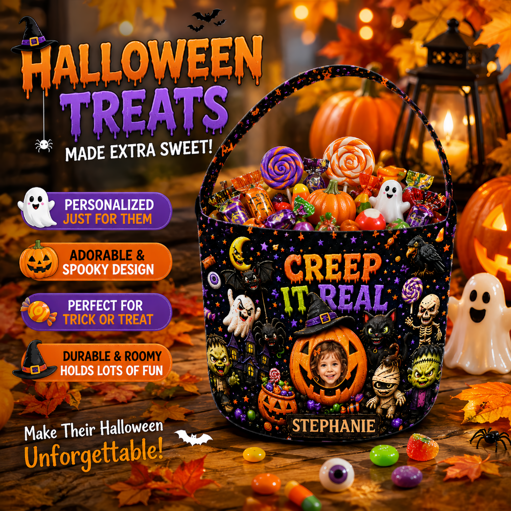 Creep It Real - Personalized Halloween Candy Bag - Gift For Halloween
