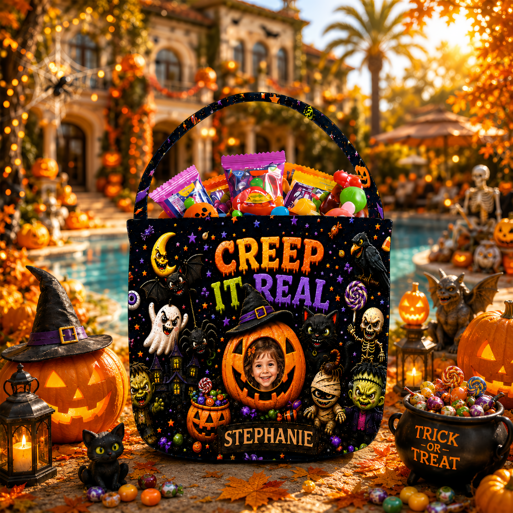 Creep It Real - Personalized Halloween Candy Bag - Gift For Halloween