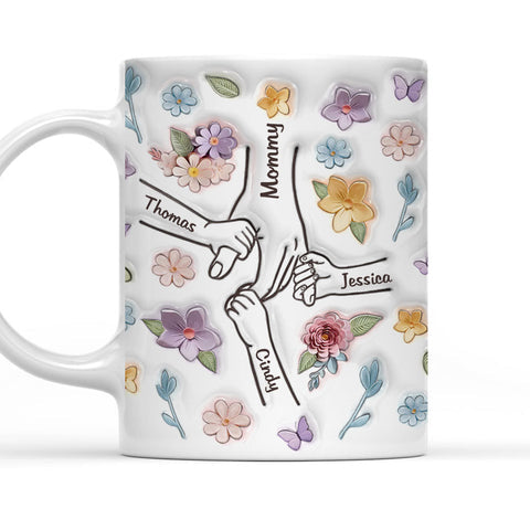 Mom You Hold My Hand Also My Heart - Personalized 3D Mug-Myprintsy