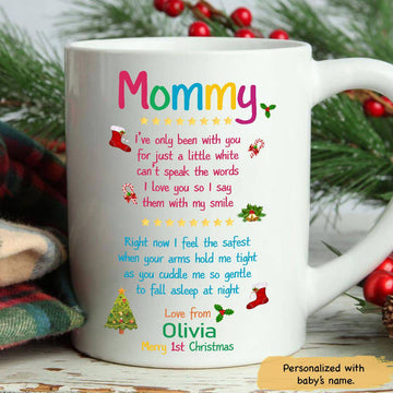 Mommy Merry 1St Christmas - Personalized Ceramic Mug-Myprintsy