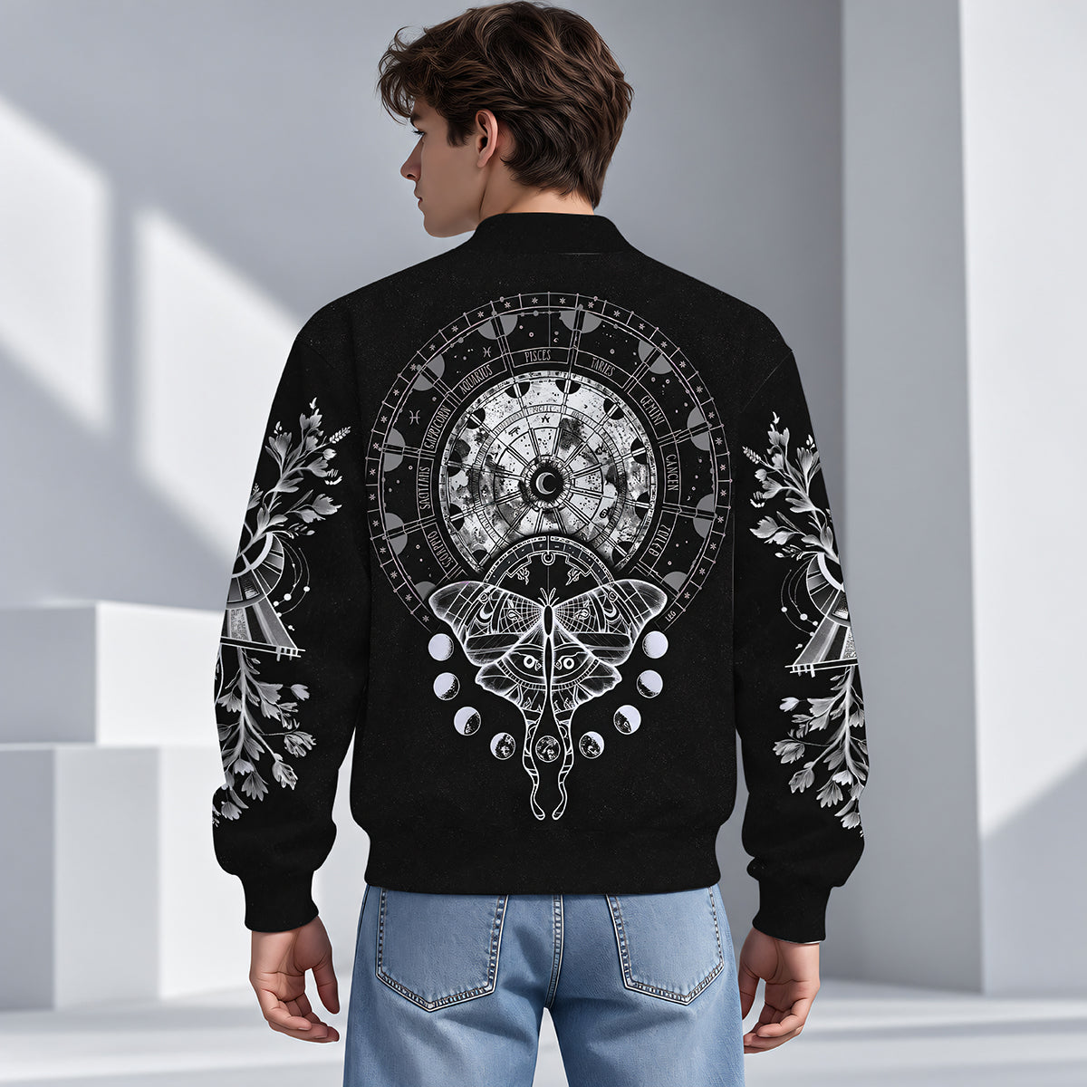 Moon Magic Bomber Jacket-Myprintsy