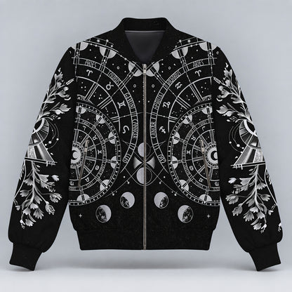 Moon Magic Bomber Jacket-Myprintsy