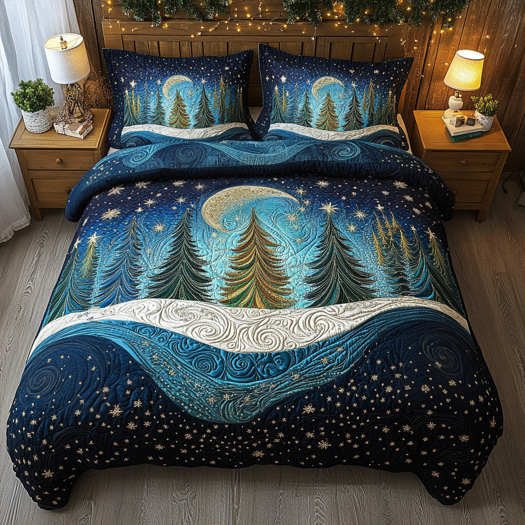 Moonlit Forest -Piece Quilted Bedding Set VTQ-Myprintsy