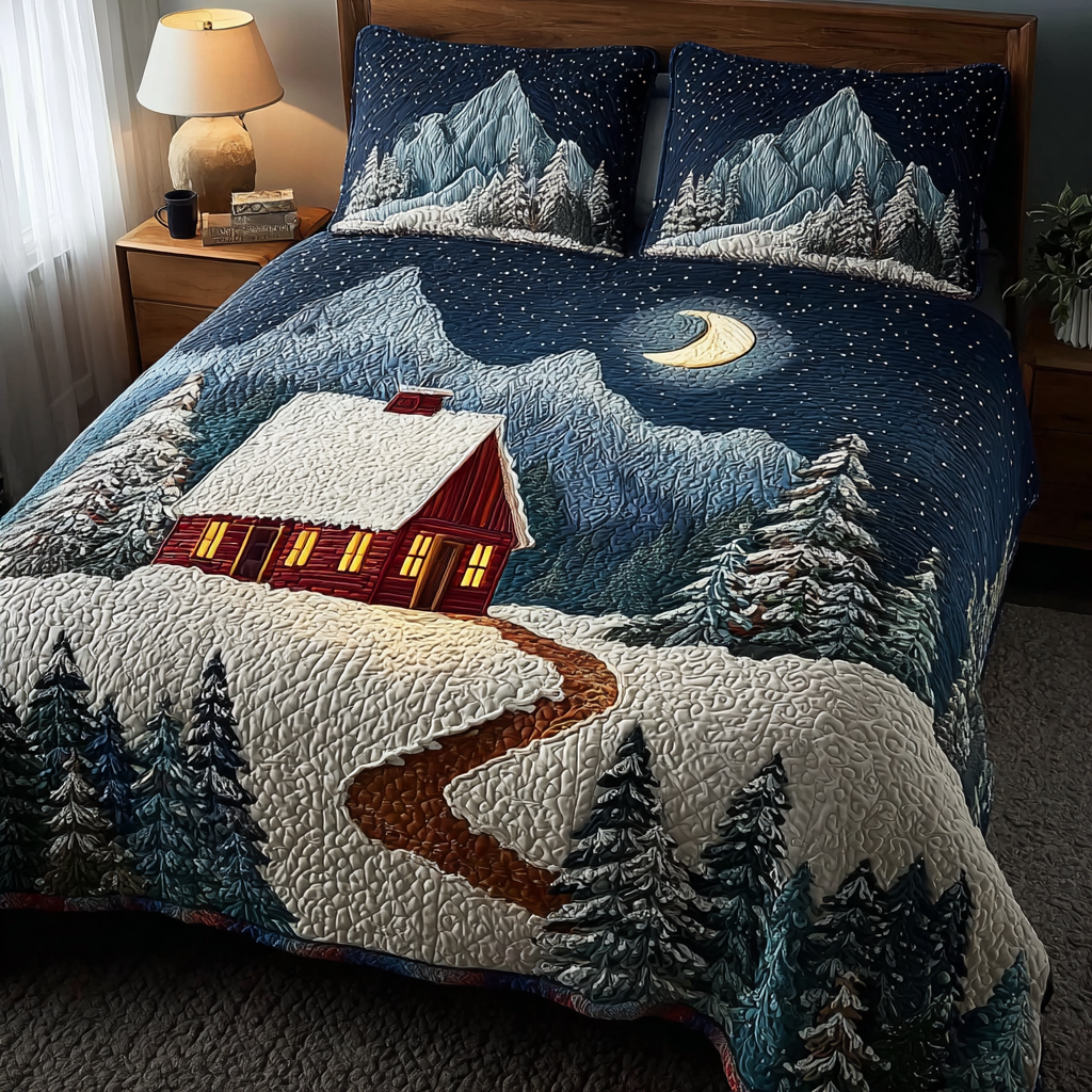 Moonlit Home -Piece Quilted Bedding Set VTQ-Myprintsy
