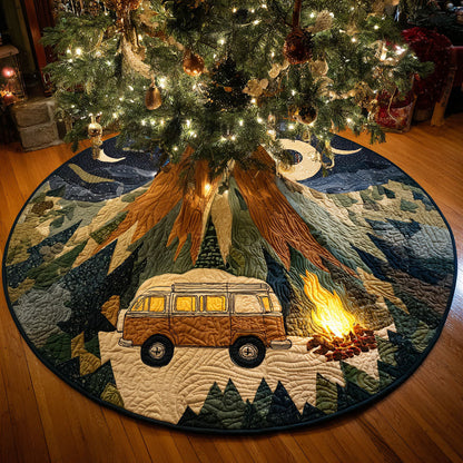 Mountain Adventure Christmas Quilted Tree Skirt-Myprintsy