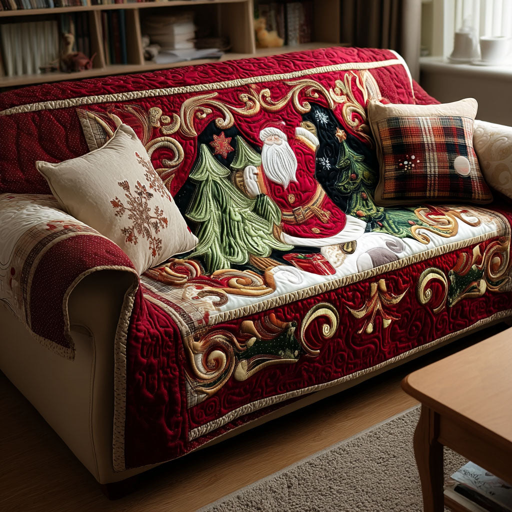 Mountain Christmas Quilted Sofa Cover VTQ-Myprintsy