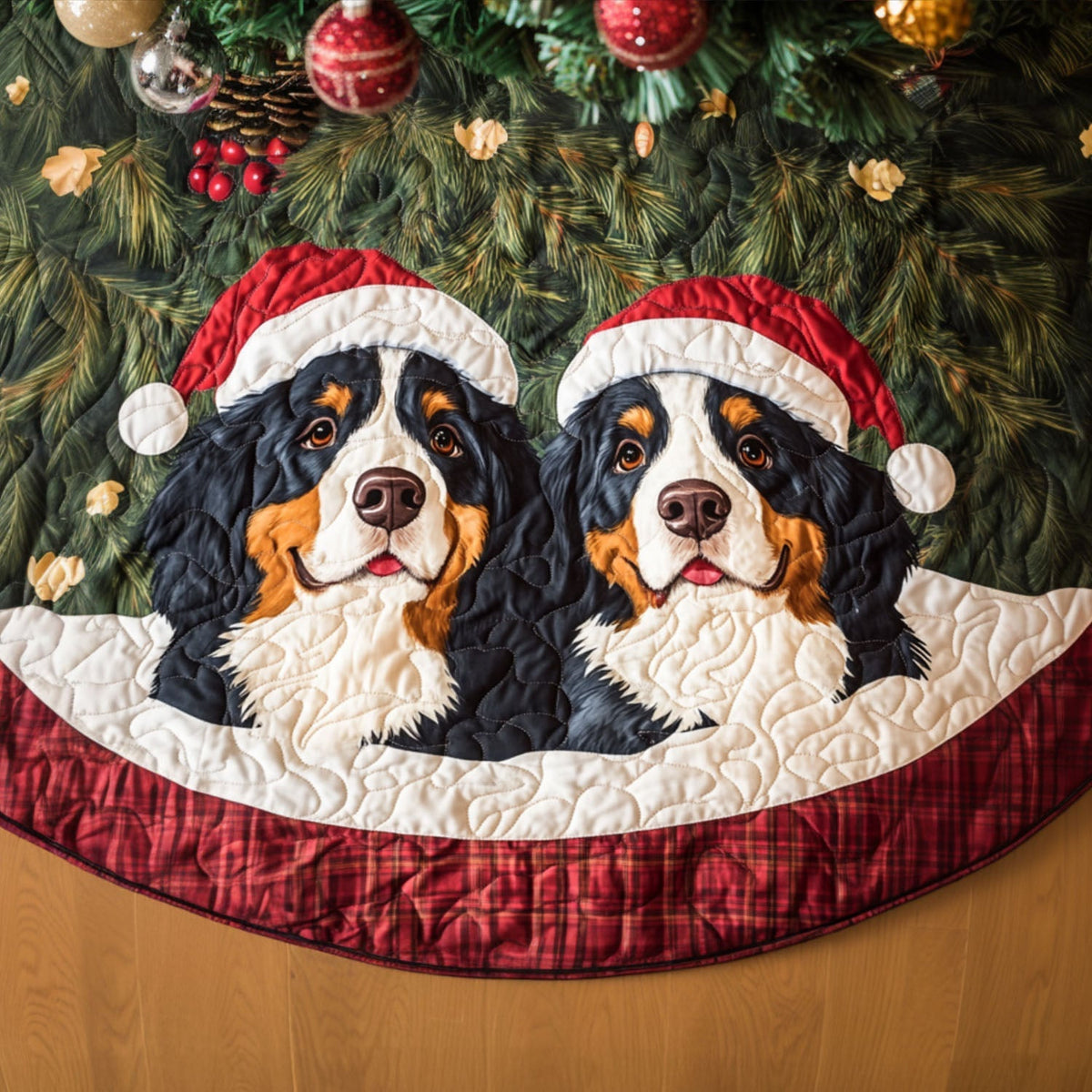 Mountain Pride Quilted Christmas Tree Skirt-Myprintsy