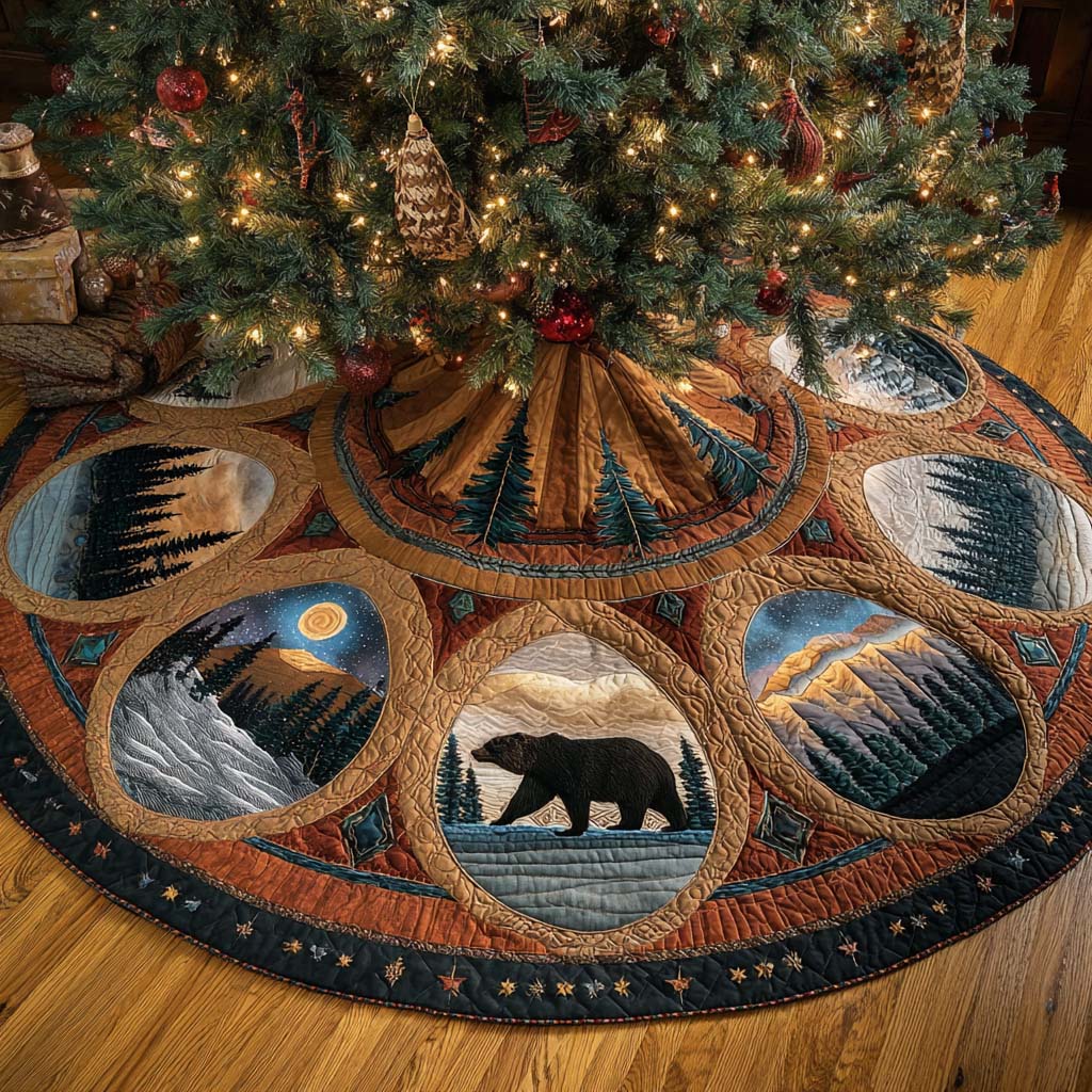 Mountain Refuge Quilted Tree Skirt-Myprintsy
