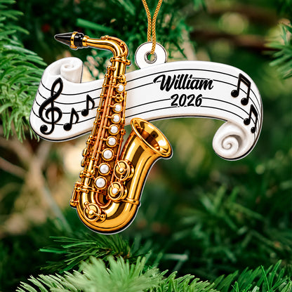 Musical Instrument Christmas Decoration - Personalized Acrylic Ornament-Myprintsy