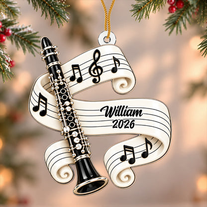 Musical Instrument Christmas Decoration - Personalized Acrylic Ornament-Myprintsy