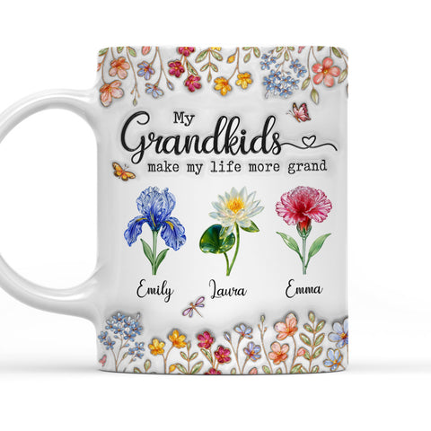 My Grandkids Make My Life More Grand - Personalized Coffee Mug-Myprintsy