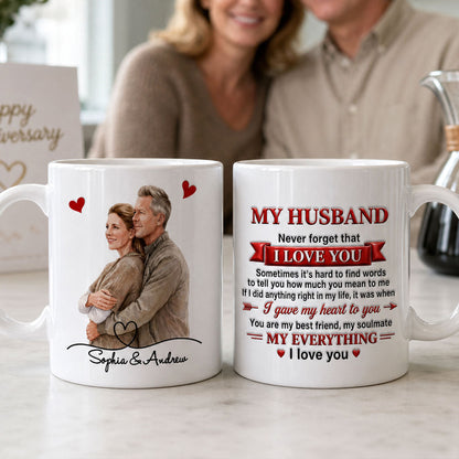 My Husband, Never Forget That I Love You - Personalized Ceramic Mug-Myprintsy