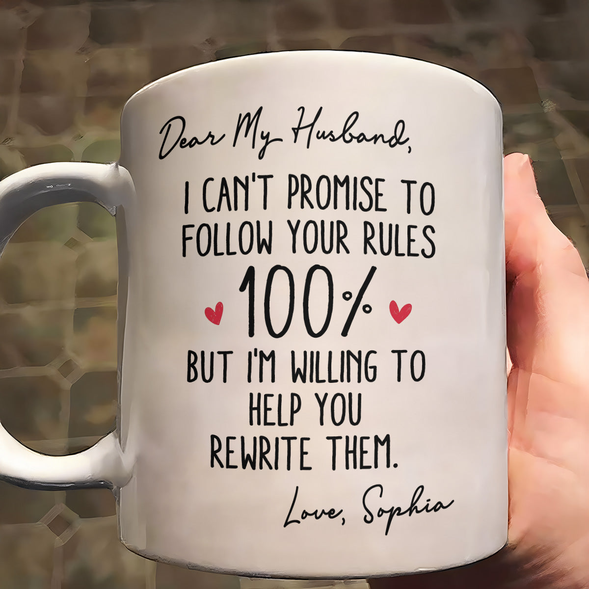 My Wife Is The Rules - Personalized Ceramic Coffee Mug-Myprintsy