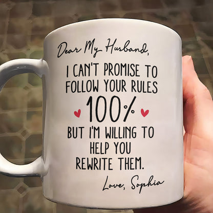 My Wife Is The Rules - Personalized Ceramic Coffee Mug-Myprintsy