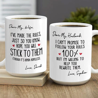 My Wife Is The Rules - Personalized Ceramic Coffee Mug-Myprintsy