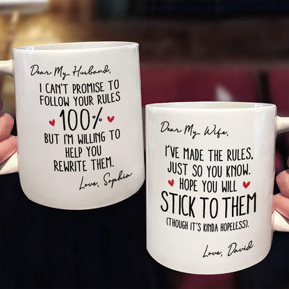 My Wife Is The Rules - Personalized Ceramic Coffee Mug-Myprintsy