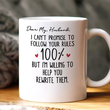 My Wife Is The Rules - Personalized Ceramic Coffee Mug-Myprintsy