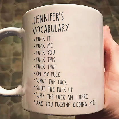 My Work Lexicon Vocabulary - Personalized Mug - Funny Gift For Coworkers, Friends, Colleagues-Myprintsy