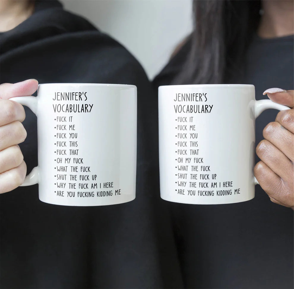 My Work Lexicon Vocabulary - Personalized Mug - Funny Gift For Coworkers, Friends, Colleagues-Myprintsy