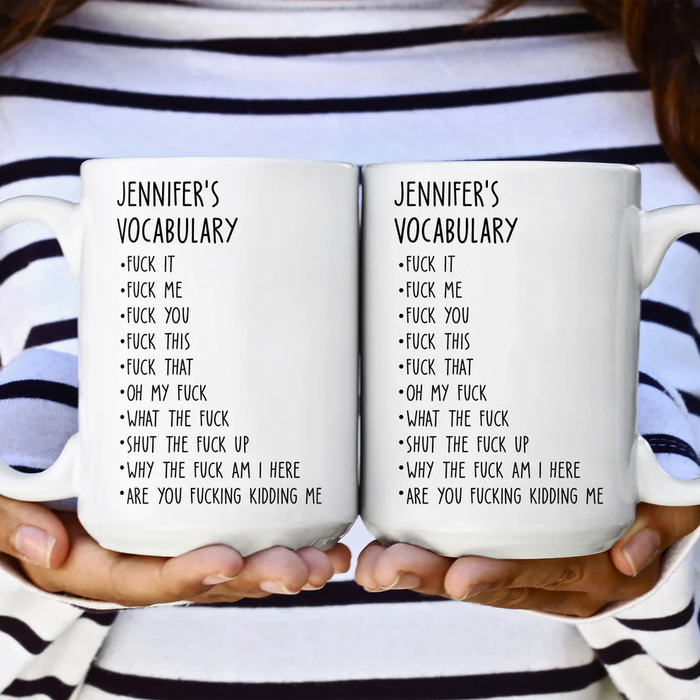 My Work Lexicon Vocabulary - Personalized Mug - Funny Gift For Coworkers, Friends, Colleagues-Myprintsy