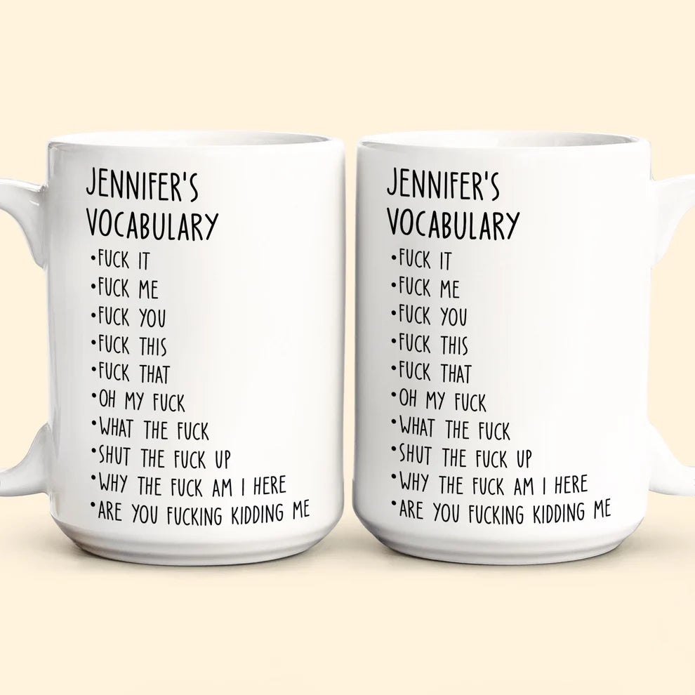 My Work Lexicon Vocabulary - Personalized Mug - Funny Gift For Coworkers, Friends, Colleagues-Myprintsy