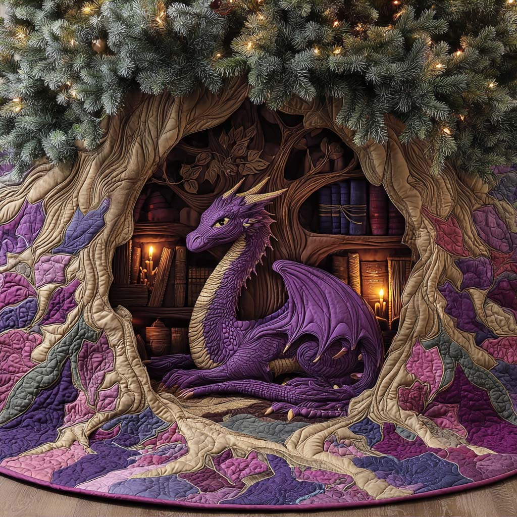 Mystic Lorekeeper Quilted Tree Skirt-Myprintsy