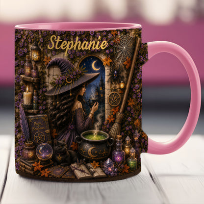 Mystical Witch - Personalized Witchcraft Accent Mug-Myprintsy