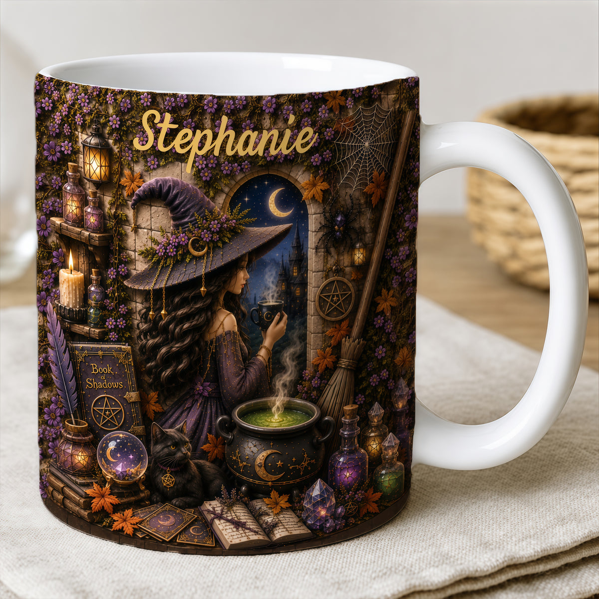 Mystical Witch - Personalized Witchcraft Accent Mug-Myprintsy
