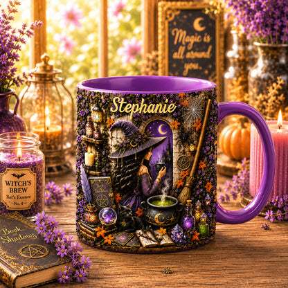 Mystical Witch - Personalized Witchcraft Accent Mug-Myprintsy