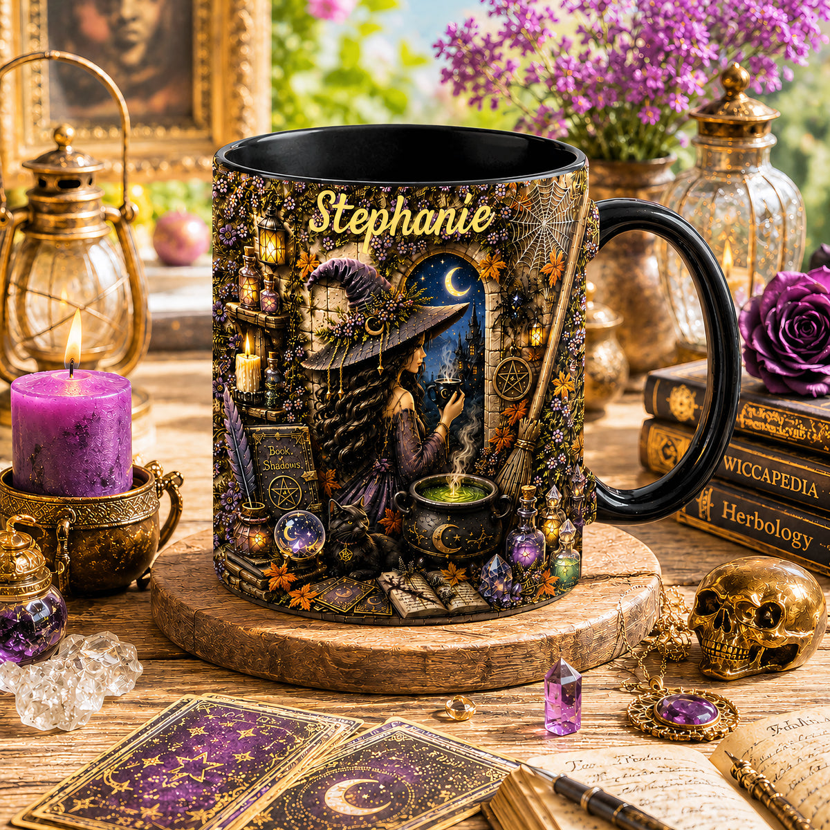 Mystical Witch - Personalized Witchcraft Accent Mug-Myprintsy