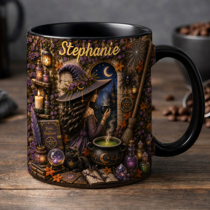 Mystical Witch - Personalized Witchcraft Accent Mug-Myprintsy