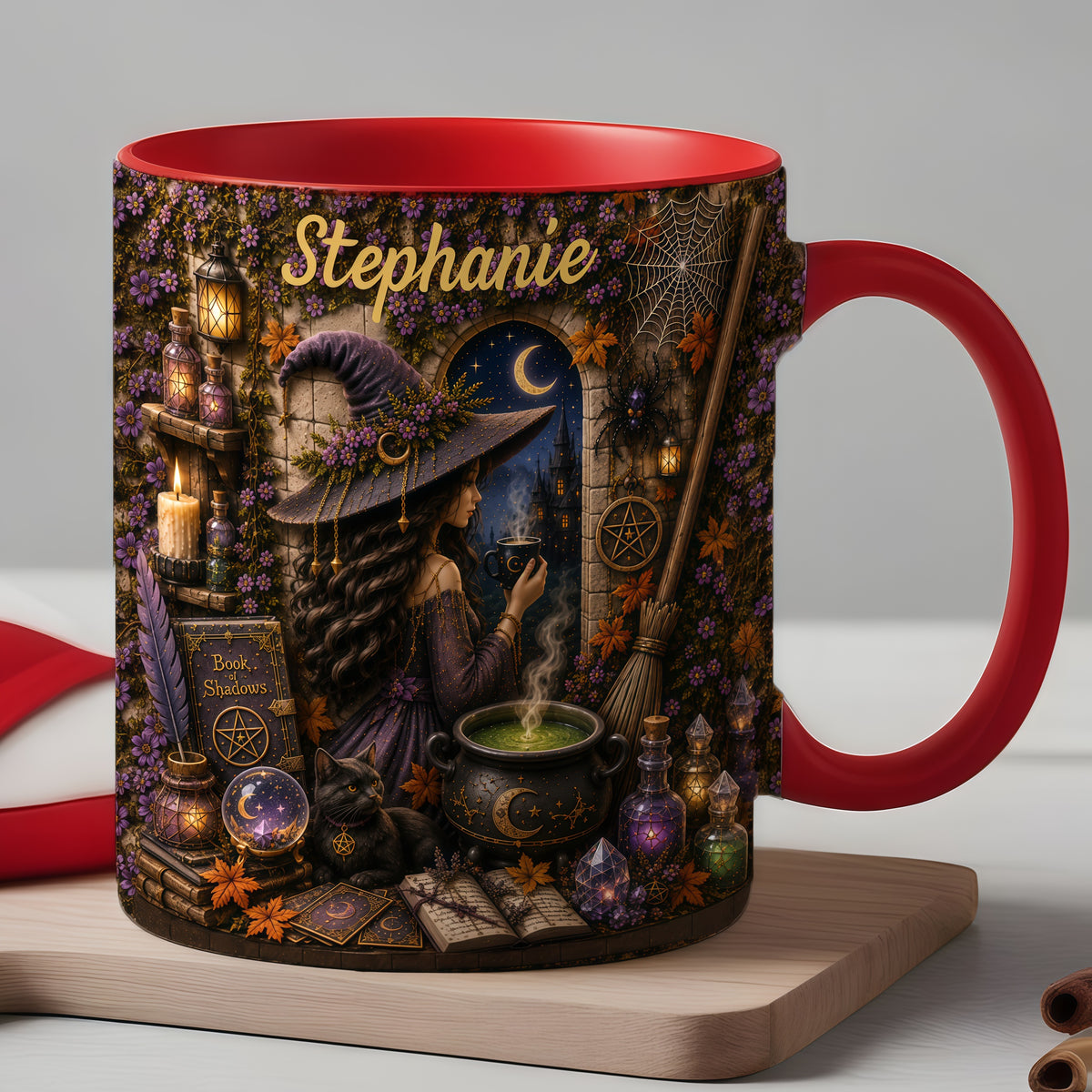 Mystical Witch - Personalized Witchcraft Accent Mug-Myprintsy