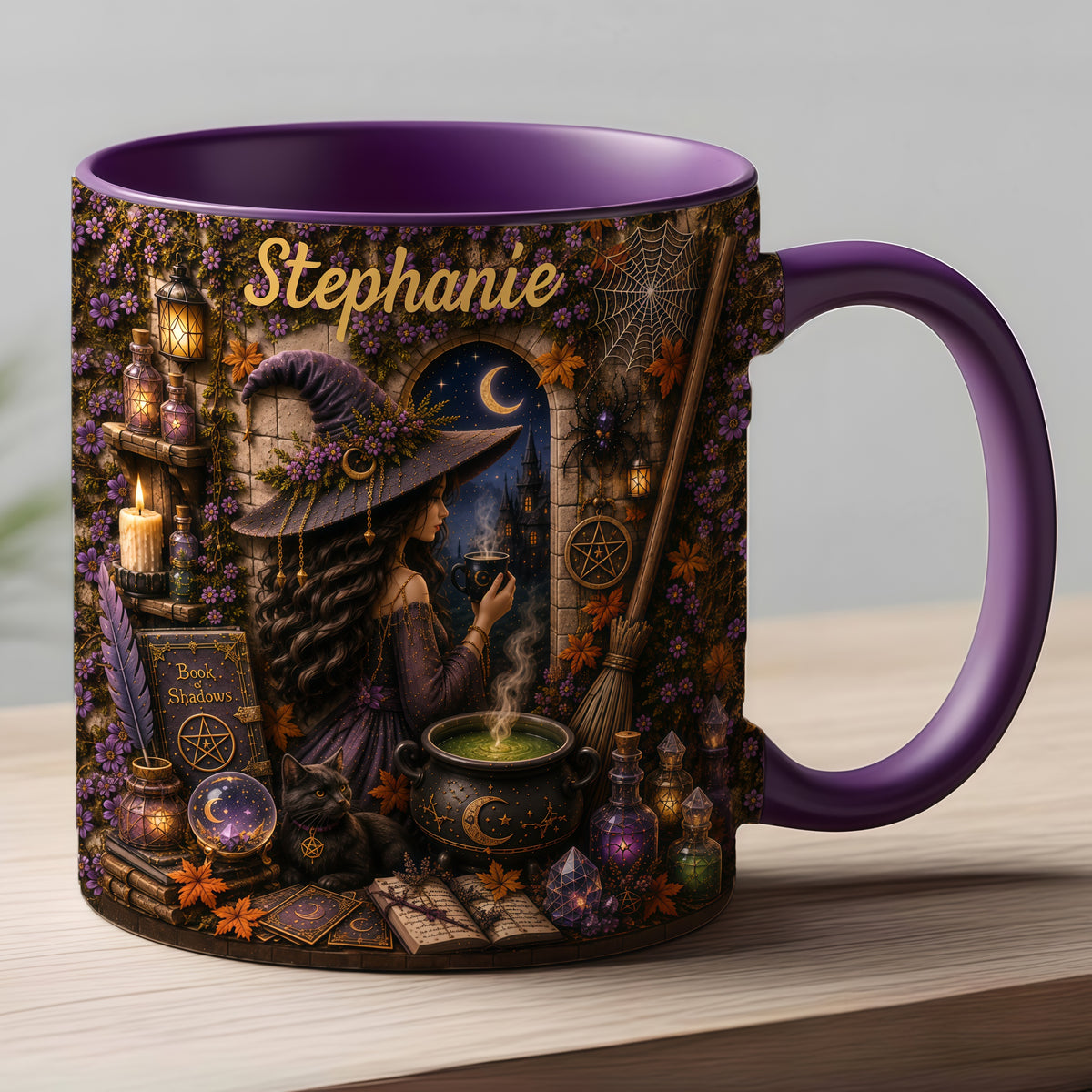 Mystical Witch - Personalized Witchcraft Accent Mug-Myprintsy