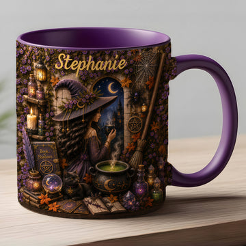 Mystical Witch - Personalized Witchcraft Accent Mug-Myprintsy