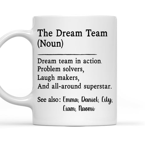 The Dream Team Definition - Personalized Coffee Mug