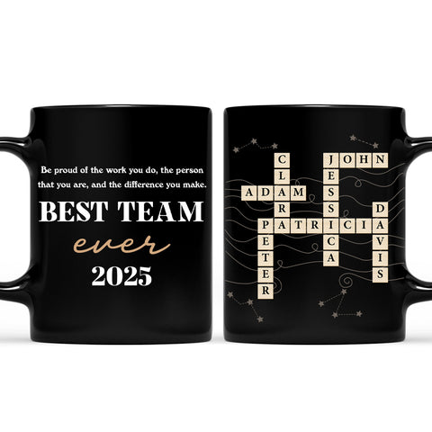 Best Team Ever - Personalized Black Mug