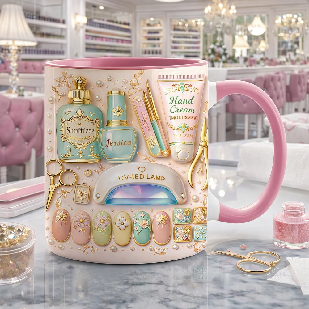 Nail Art Nouveau - Personalized Accent Mug - Gifts for Makeup Lovers-Myprintsy