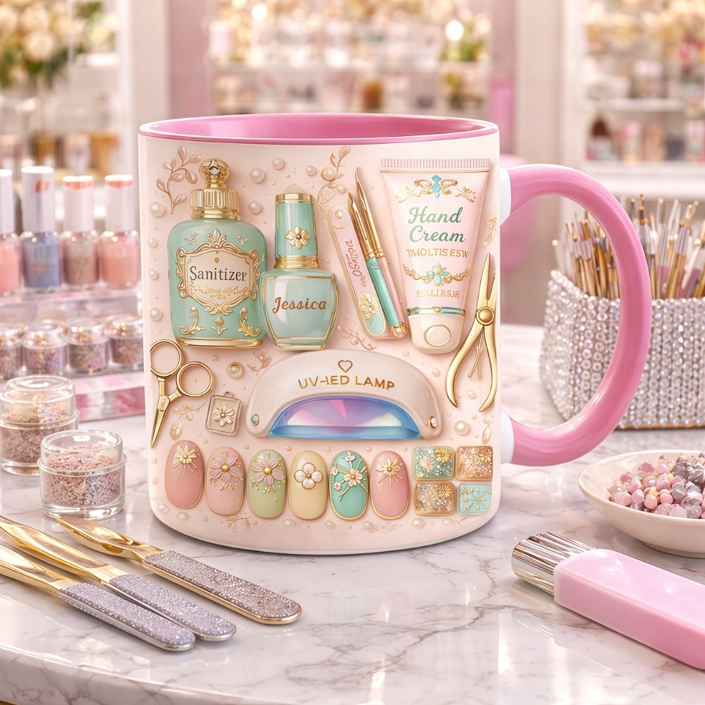 Nail Art Nouveau - Personalized Accent Mug - Gifts for Makeup Lovers-Myprintsy